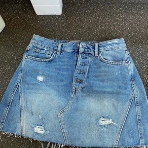 Free People jean skirt